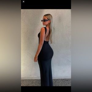 White Fox “Don’t want to be apart” maxi dress black